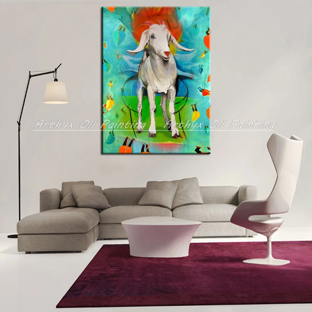 Arthyx Рождественский подарок ручная роспись мультфильм Масляные картины на холсте