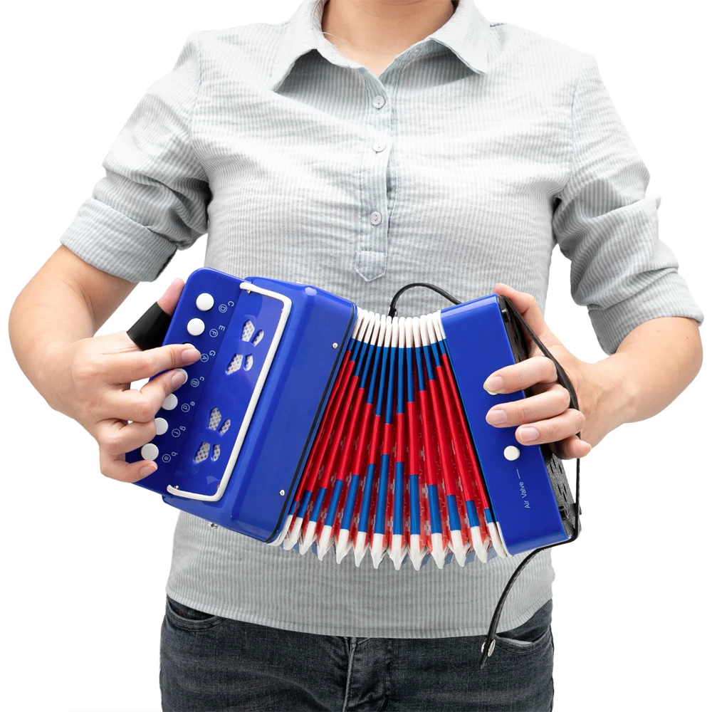 

7-Key 2 Bass Kids Accordion Mini Musical Instrument Easy to Learn Music from USA