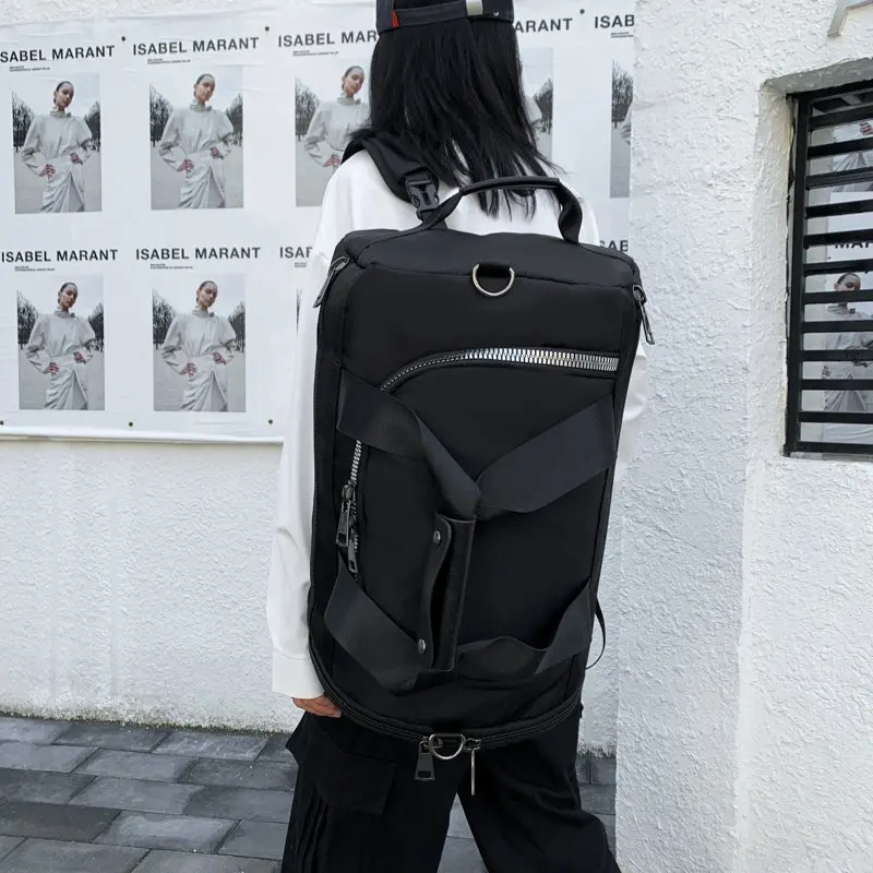 

Men's Travel Backpack High Quality Large Capacity Multifunctional Package Unisex Gym Bag Outdoor Waterproof Sports Backbag Black