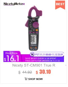Хорошее ST-CM3008 истинное среднеквадратичное значение 2000 отсчетов цифровой AC токоизмерительный прибор сопротивление NCV мини-токоизмерительный прибор с подсветкой светодиодный светильник-вспышка OD