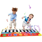 Детские музыкальные игрушки, Детский Большой Обучающий игровой коврик для пианино, Детский развивающий напольный ковер для поверхностной деятельности, Ползунки для новорожденных коврики