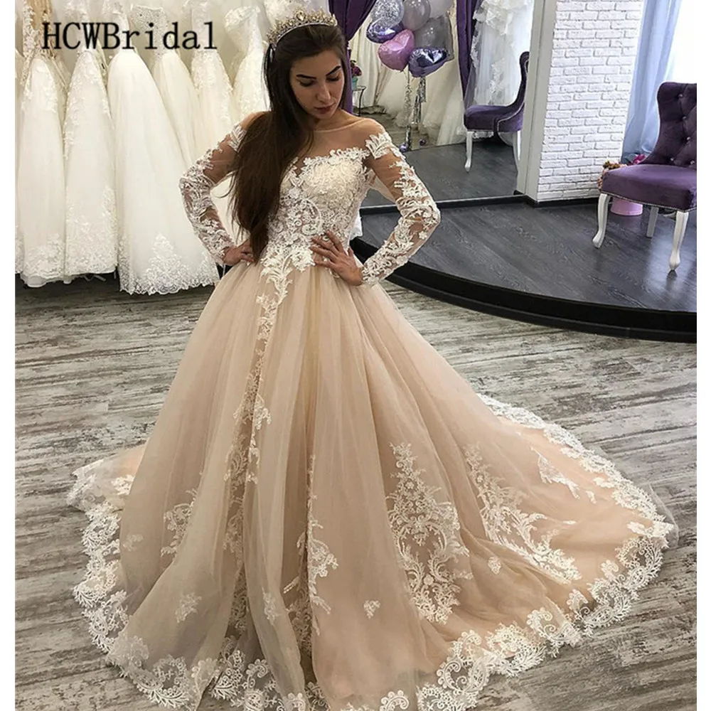 

Уникальные женские свадебные платья со шлейфом, а-силуэтом, новинка, арабское свадебное платье, дешево