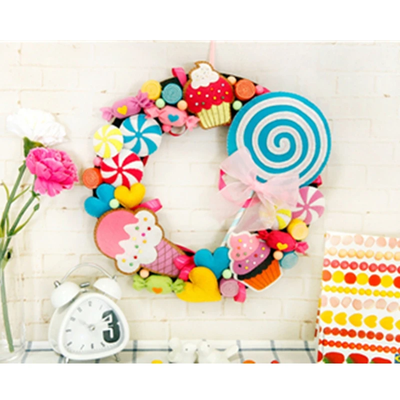 Милые рождественские фетровые настенные наборы ручной работы милые для