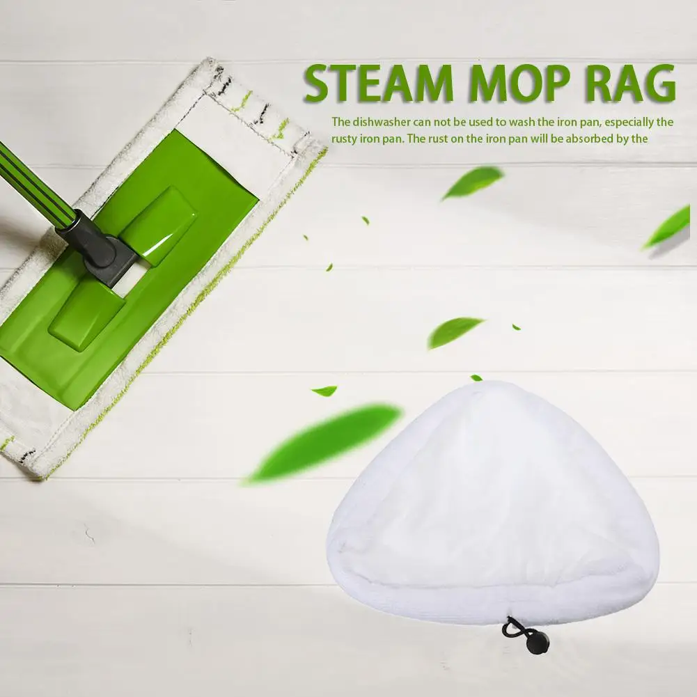 

White Mop Cloth Cover Microfibre Washable Reusable Replacement Pad for Steam Strong Water Absorption Household Cleaning Tool