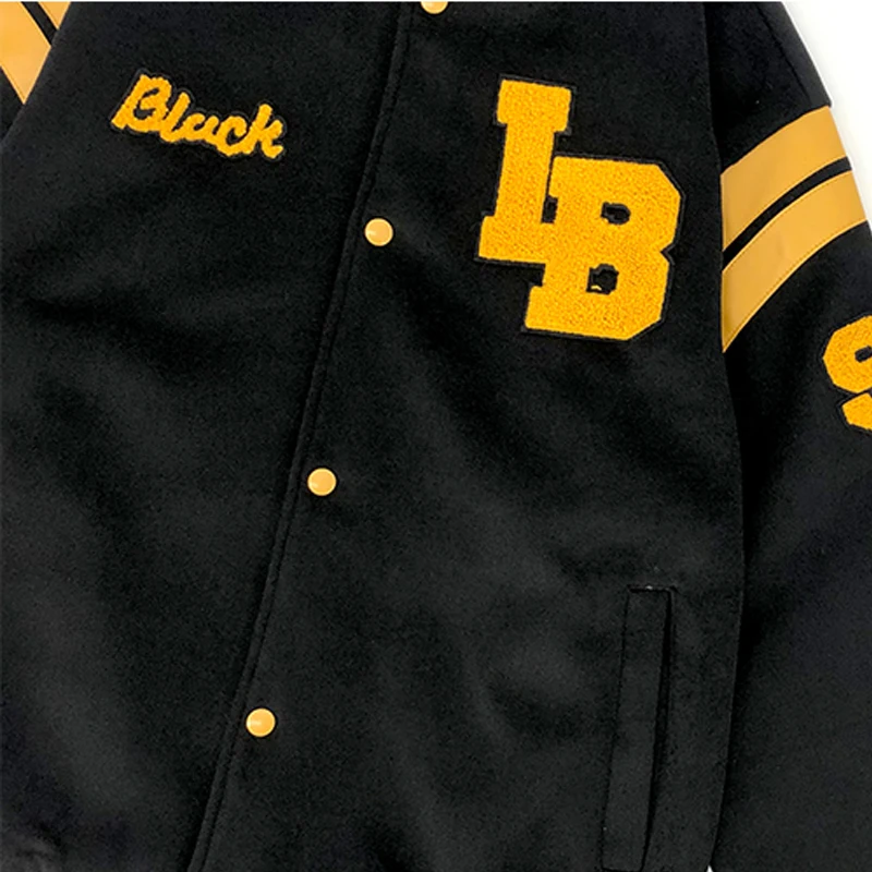 

2020 New Arrival Hot Single Breasted Spliced Letter Brand Clothing Bomber Jacket Men Loose Baseball Uniform Female Winter Coat