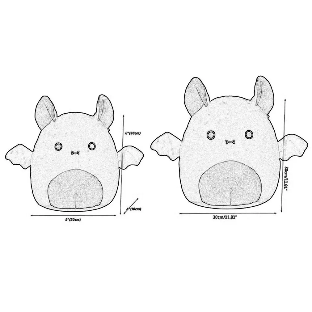 

20/30cm Mini Cute Soft Cotton Cartoon Devil Bat Doll Plush Toy Birthday Gift Home Decor