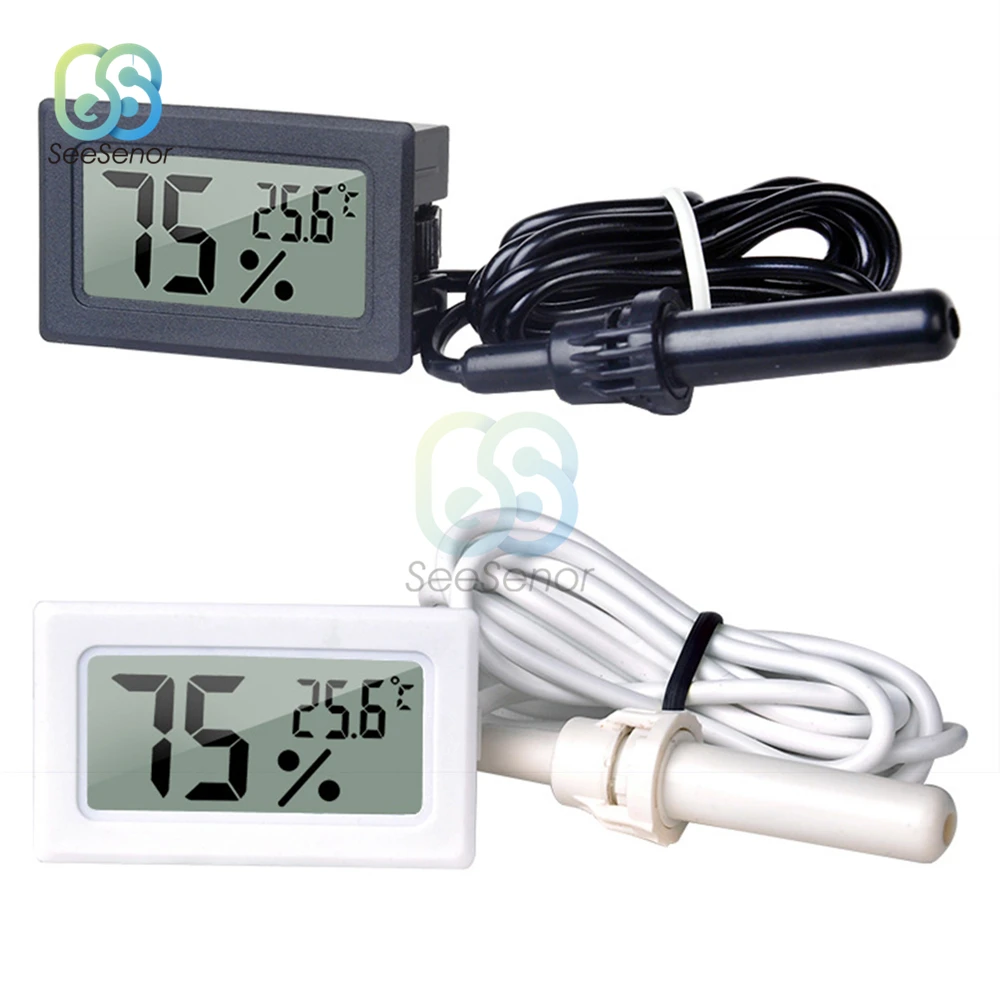 

Mini LCD Digital Thermometer Hygrometer Thermostat Indoor Convenient Temperature Sensor Humidity Meter Gauge Instruments Probe