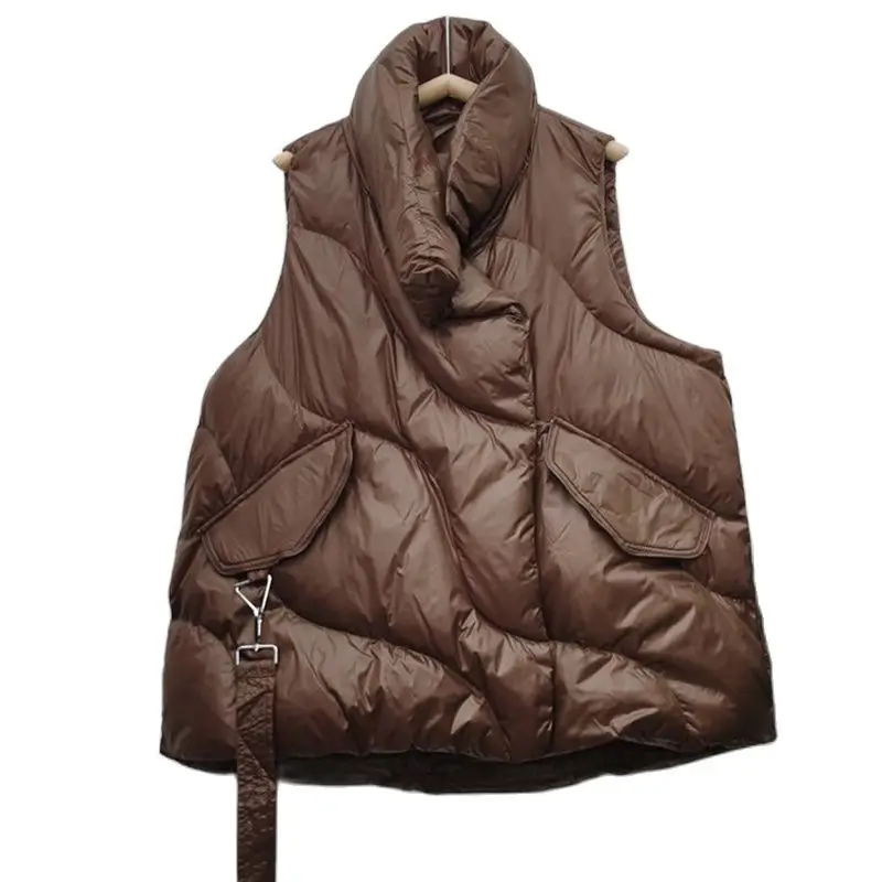 

Жилет женский зимний, однотонный, свободный, размера плюс