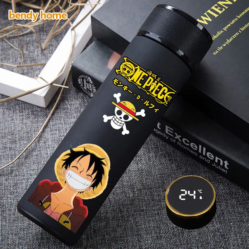 304 Stainless Steel Anime Totoro One Piece Thermos Cup With LED Thermos Cup Temperature Intelligent Watercup Gift