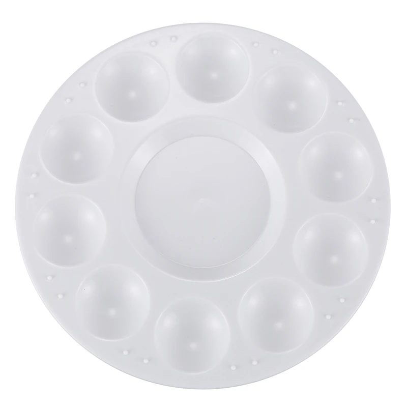 

Белые 11-лучевые круглые палетки краски, артистическая палитра