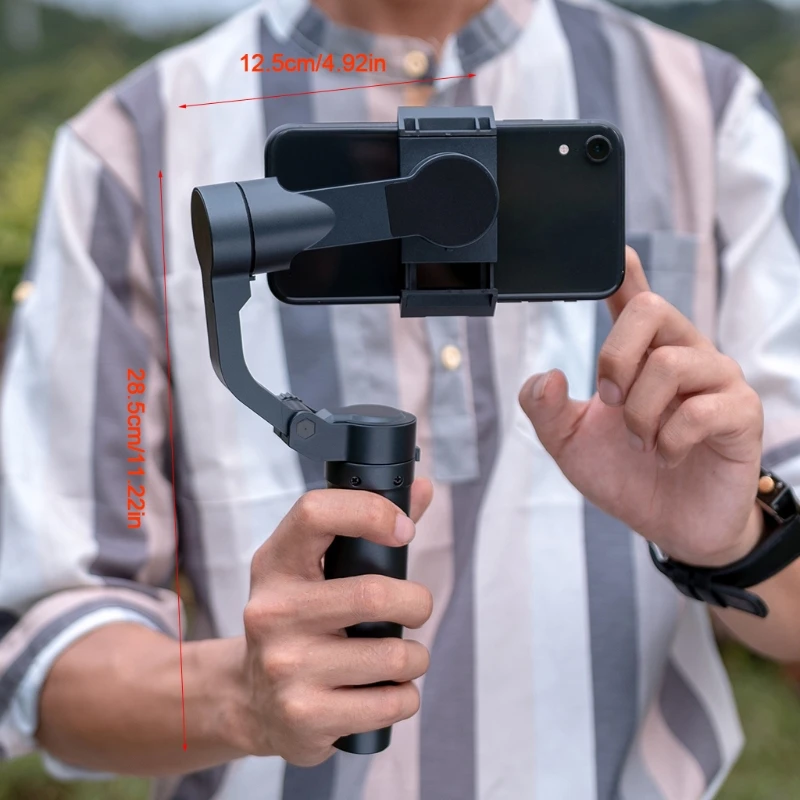 

R91A Handheld 3-Axis Gimbal Stabilizer with Grip,Tripod,Gimbal Stabilizer Great for YouTube Live Video Compatible with Phones