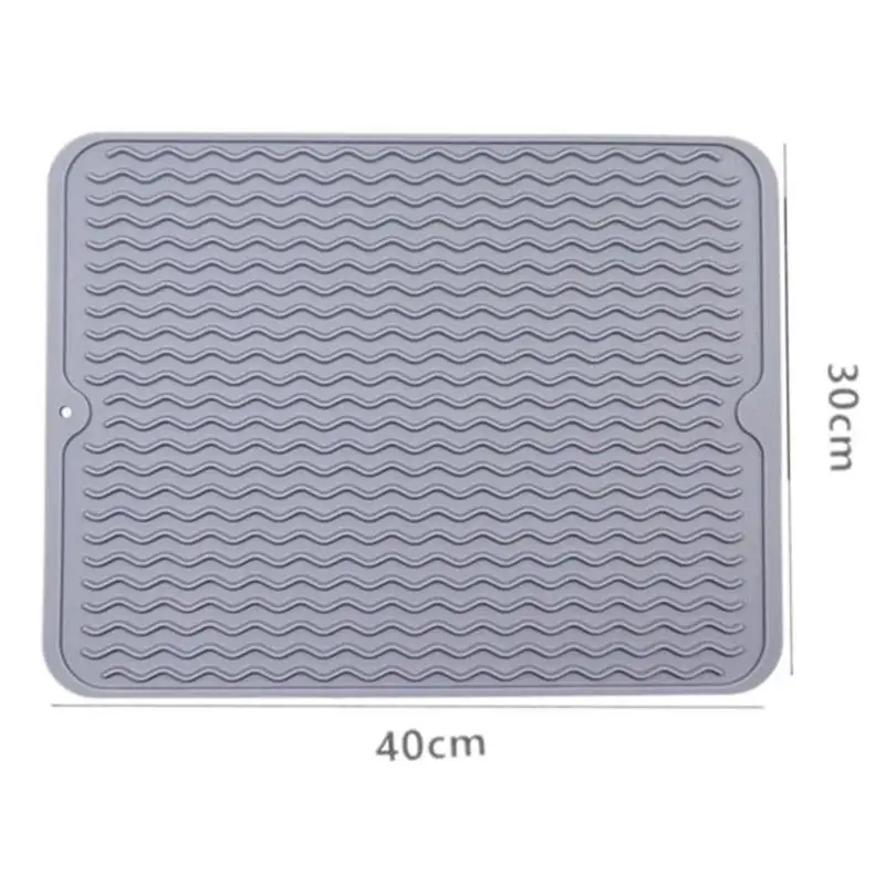 

Silicone Dish Drying Mat Drain Pad Water Filter Table Heat Resistant Counter Protection Durable Kitchen Placemat Kitchenwar C0Q4
