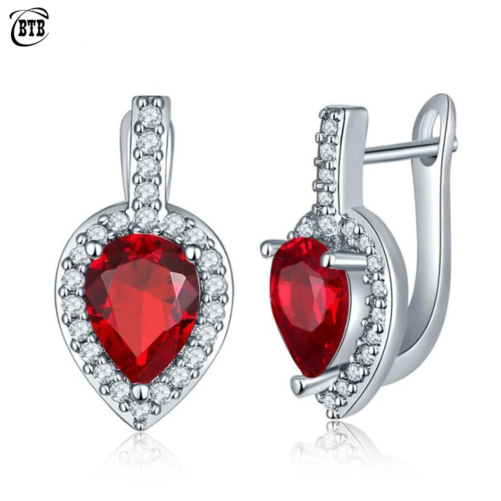 

Новый продукт Персиковое сердце натуральный красный очаровательный кулон серьги женские капли воды Свадебная вечеринка Изысканный Цвет