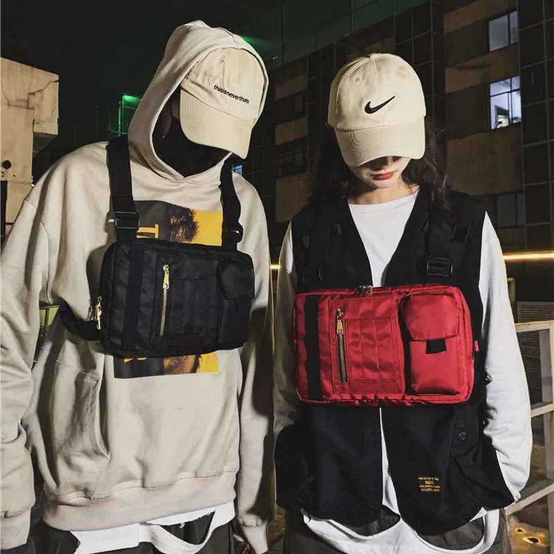 Нейлоновая черная тактическая сумка для мужчин нагрудная Сумочка мальчиков