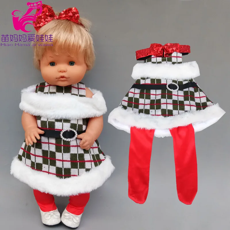 Фото Одежда для детей детская мода Кукла На зимнем меху платье 40 см Леггинсы Ropa Y Su