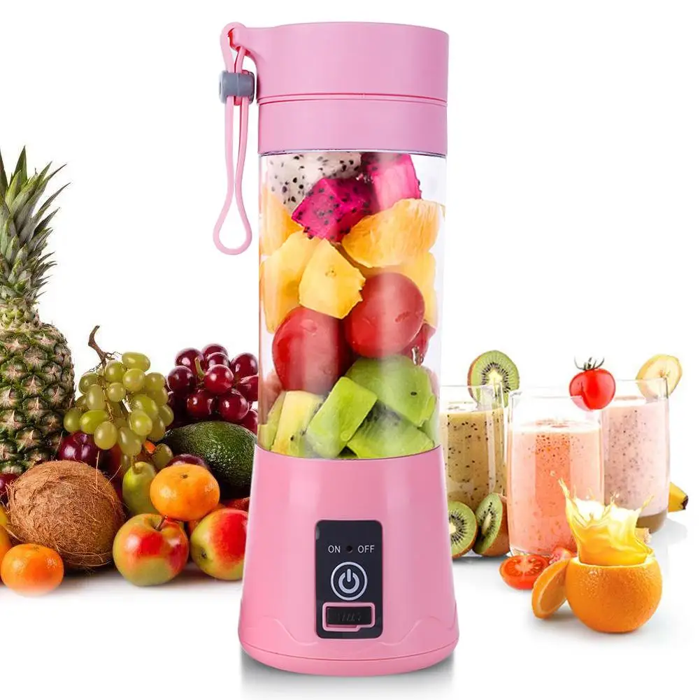 New 380ml 6 Blades Mini Electric Fruit Juicer USB Portable Smoothie Maker Blender Machine Sports Bottle Juicing Cup Kitchen Tool | Дом и сад