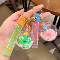 cartoon pendant creative ball leather bag car plastic soft rubber doll key ring keychain accessories jewelry festivals gift