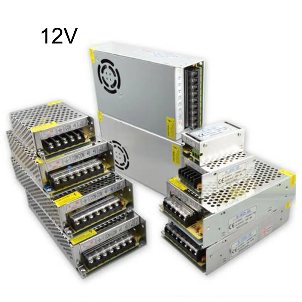 AC220V к DC12V Светодиодные полосы света питание трансформаторы драйвер для WS2811 WS2815