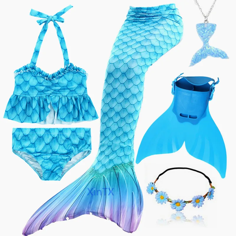 Детский праздничный костюм для девочек купальный в Радужном стиле 2020 6 шт./компл.