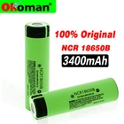 100% Новый 18650 аккумулятор 3400 мАч 3,7 в литиевый аккумулятор для NCR18650B 3400 мАч подходит для фонарика