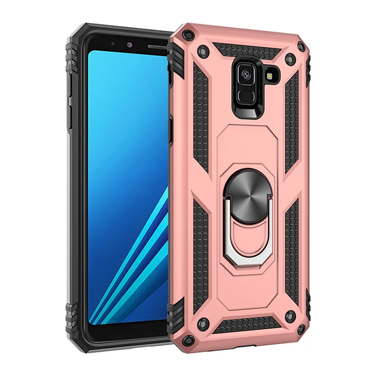 rose golden Для samsung A7 A6 A8 плюс A9 A9S противоударный автомобильный держатель рупорное кольцо чехол для A2 10 20 E 30 40 s 50 60 70, 80, 90 м 10 20 30 - Цвет: rose golden