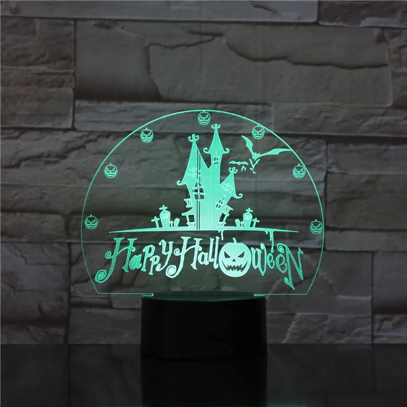 

3D Lamp Halloween Festival Best Present for Children Dropshipping 2019 Visual Light Effect Awesome Decor Night Light Lamp 1761