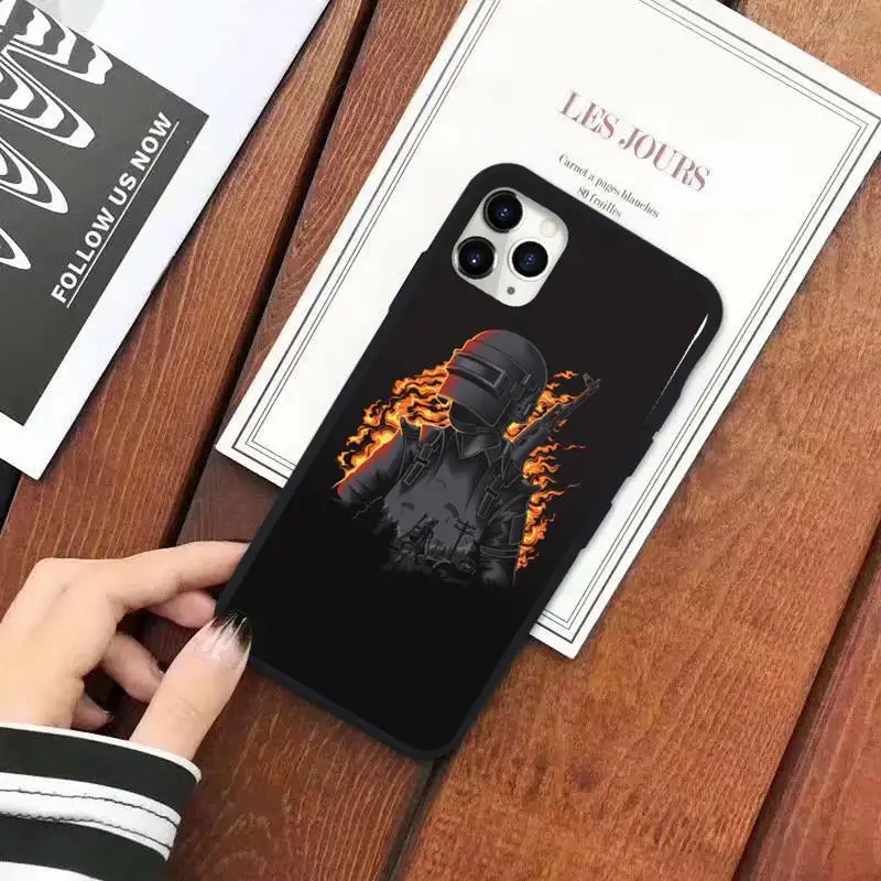 

game PUBG logo helmet Phone Case for iPhone 11 12 pro XS MAX 8 7 6 6S Plus X 5S SE 2020 XR