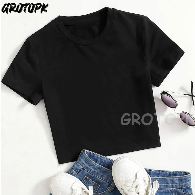 

Funny Science Sloth Women's Crop Tops Harajuku Printed Tops Tee Summer Female T Shirt Korean Street T Shirt for Women Clothing