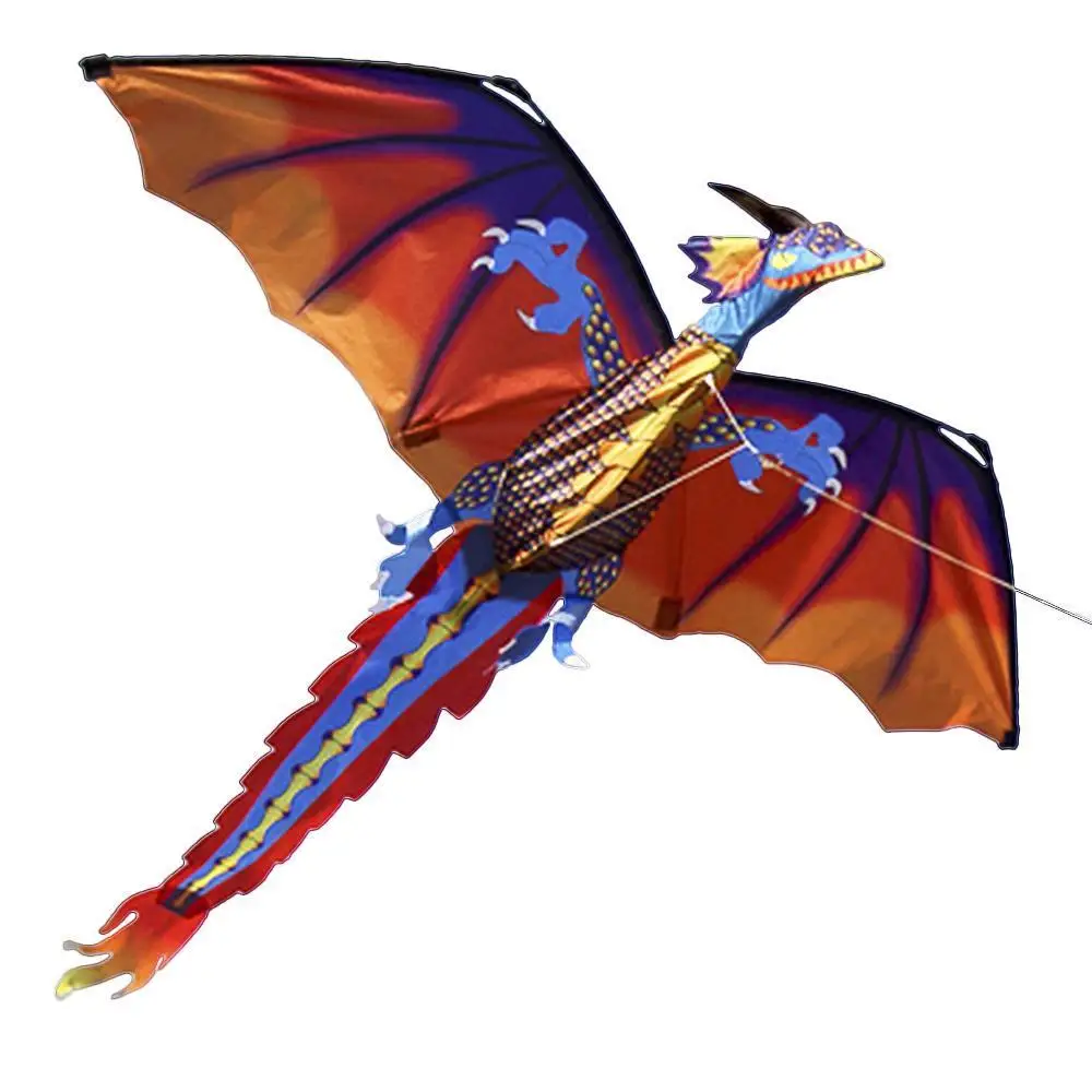 

Hot 3D Dragon Nylon Kite Single Line With Tail Family Outdoor Sports Toy Children Kids Outdoor Sports