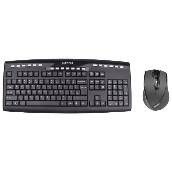 Комплект клавиатура + мышь A4 9200F No any Lag GlRun Wir V-Track Desktop USB Gl Bk | Компьютеры и офис