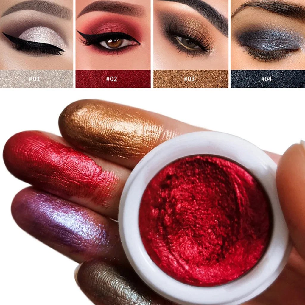 Тени для век водонепроницаемые Фиолетовые тени пигмент с блестками стойкие