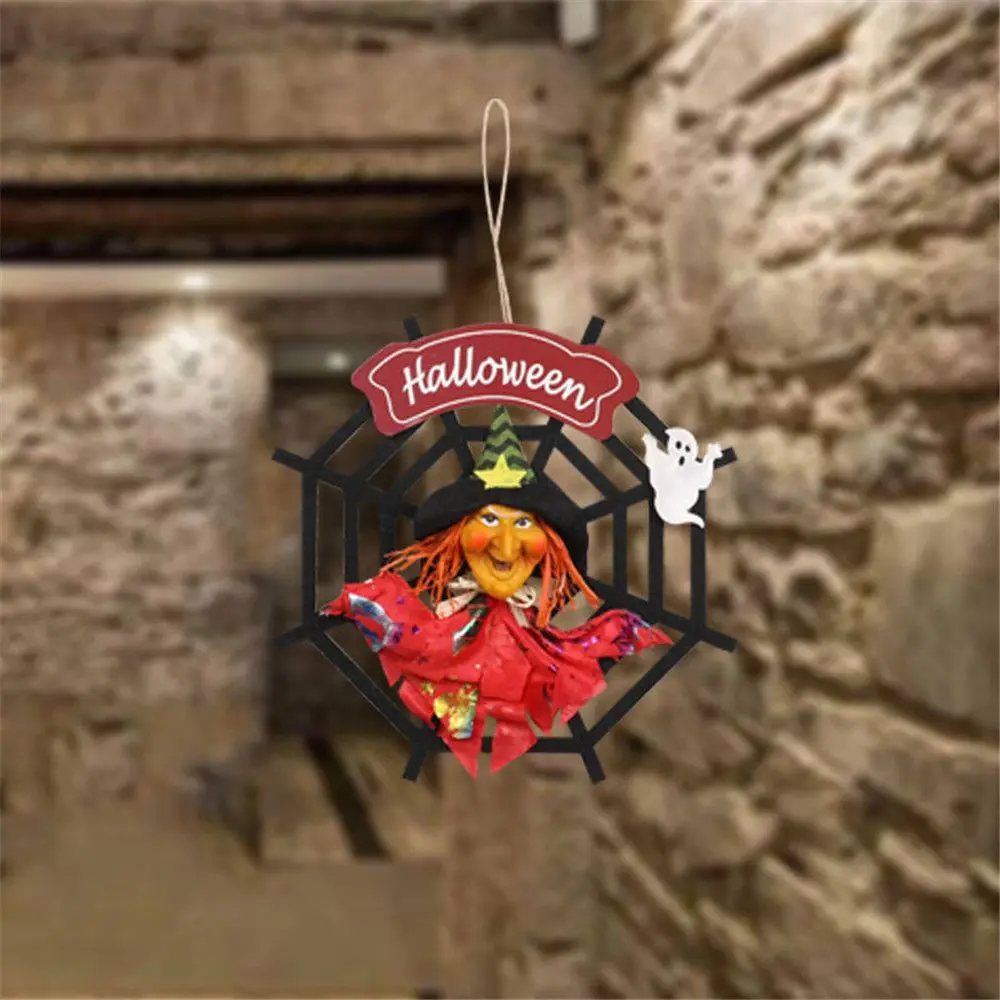 1PC New Creative Halloween Spider Web Pendant Festival Scene Layout Decoration Non-woven Ornaments Door Hanging Decor | Дом и сад