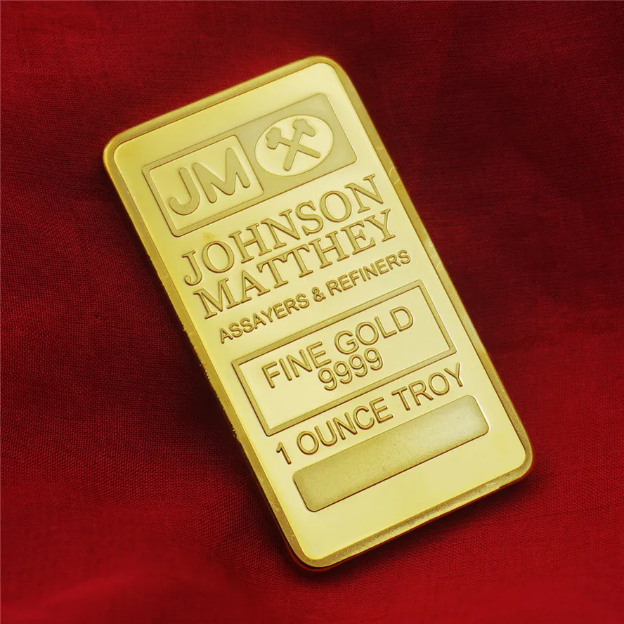 JM Johnson Matthey Bullion Bar сувенирные монеты с золотым покрытием | Дом и сад