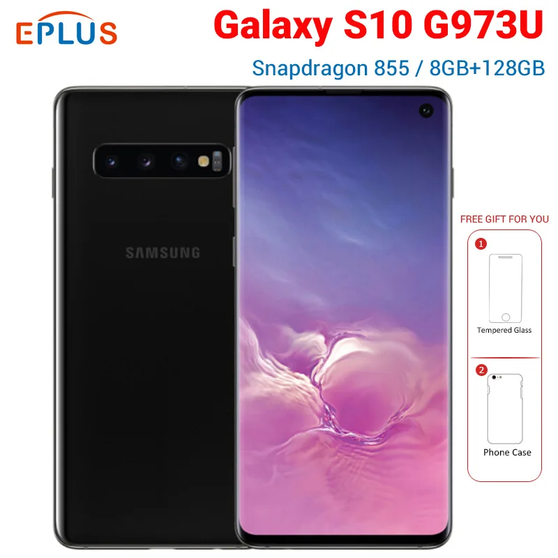 Мобильный телефон samsung Galaxy S10 G973U версия Snapdragon 855 6," 8 ГБ ОЗУ 128 Гб ПЗУ 4 камеры 4G LTE смартфон