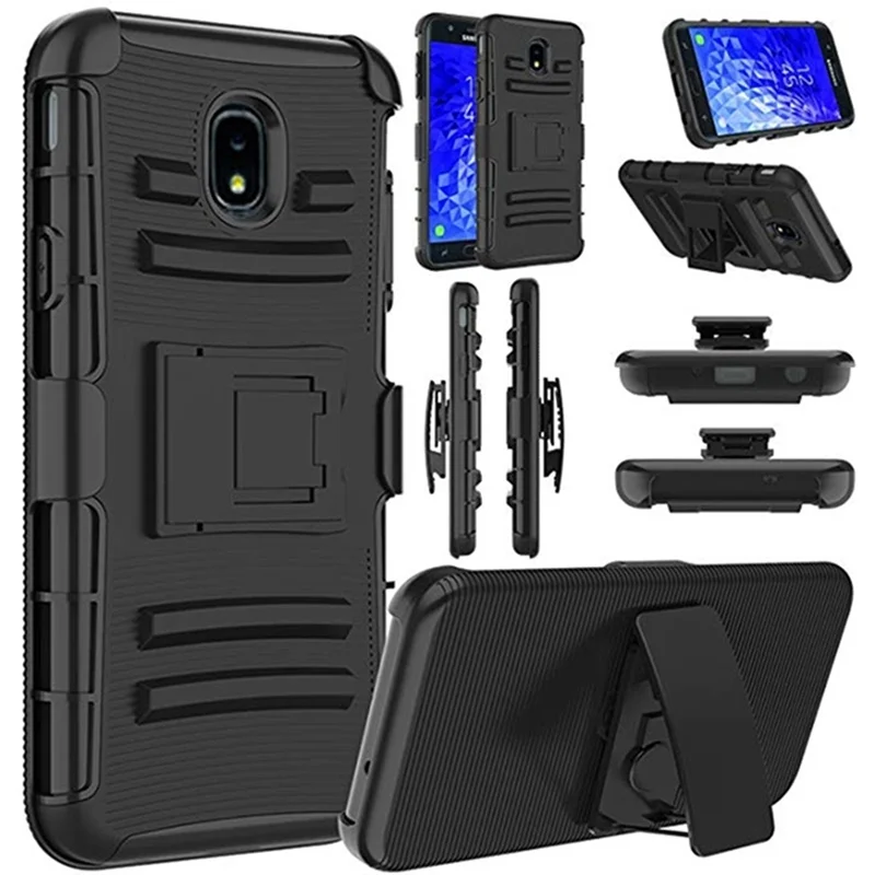 Жесткий армированный чехол с зажимом для ремня Samsung J7 J3 2018 V Emerge Prime J2 Core Dash S8 Active S10
