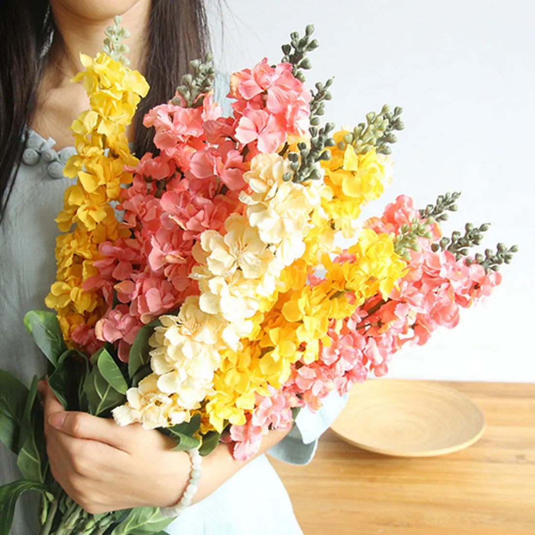 Искусственный цветок для свадьбы вечеринки искусственный фиолетовый букет