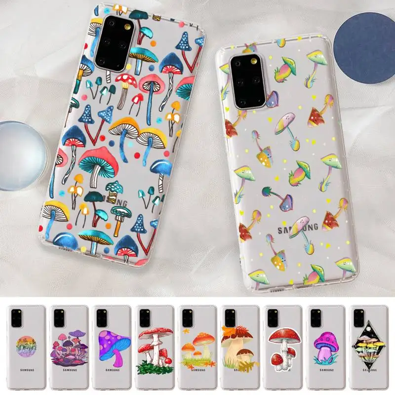 

Rainbow Mushrooms Phone Case For Samsung A 10 20 30 50s 70 51 52 71 4g 12 31 21 31 S 20 21 plus Ultra
