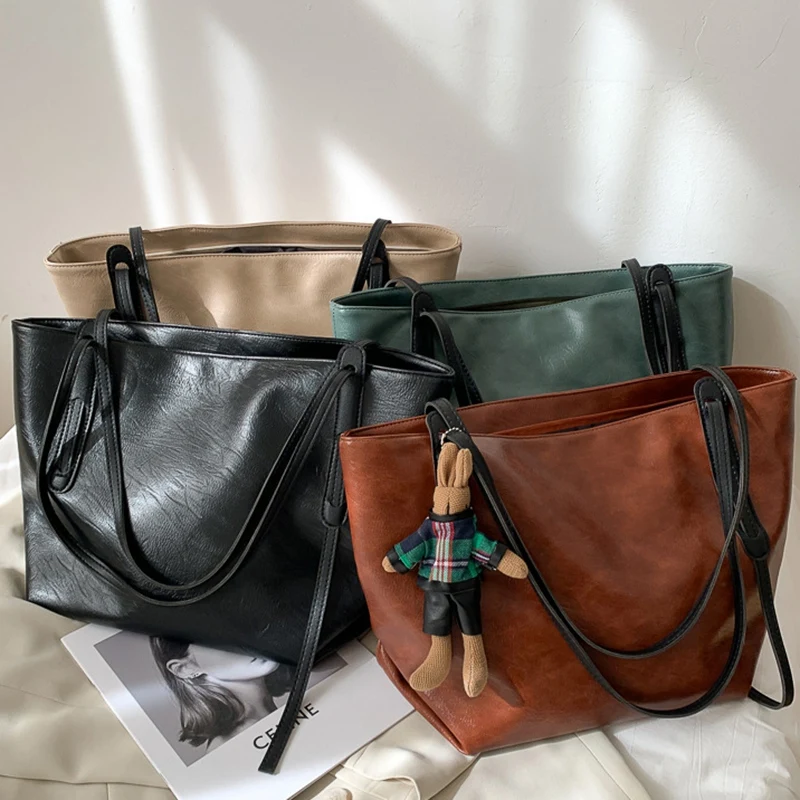 

Fashion Luxury Women'S Large Capacity Shoulder Messenger Bag High-Quality Pu Leather Travel Handbag Tote Bag