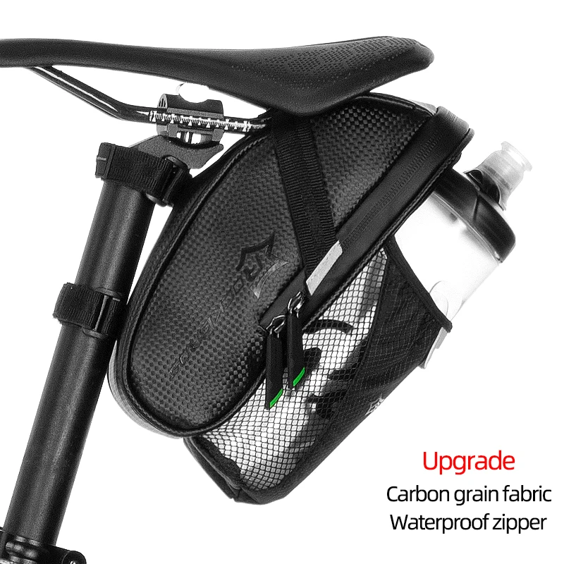 

Bicycle Saddle Bag With Water Bottle Pocket Waterproof MTB Bike Rear Bags Cycling Rear Seat Tail Bag Bike Accessories