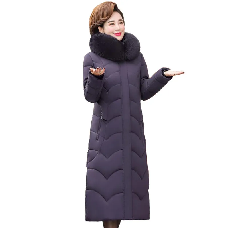 2019 плюс размер L-8XL зимние парки женские х-длинные пуховые хлопковые куртки