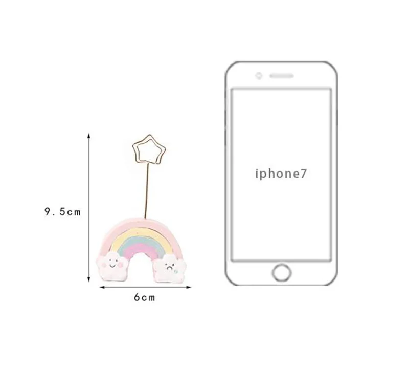 1 шт. милые украшения для рабочего стола в виде радужных облаков папка фотографий