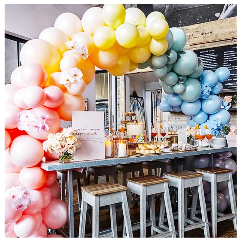 100 шт. 10-дюймовый латексный воздушный шар макарун милое Свадебная вечеринка