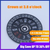 kanji english nh36 watch movement dial daydate wheel fit seiko skx007 skx009 nh35 nh36 movement crown at 3 8 man watch repair