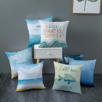 hand painted blue ocean anchor series home decoration polyester pillow cover cojines decorativos para sofa 01 26