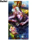 Квадратная Алмазная вышивка лотос женщина макияж Алмазная мозаика Стразы Diy алмазная живопись наборы для вышивки крестом 5d искусство