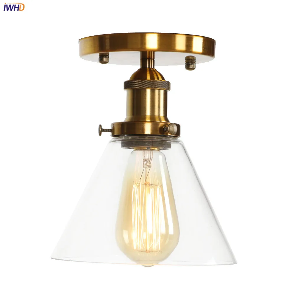 IWHD Plafonnier светодиодный потолочный светильник из стекла для гостиной кухни