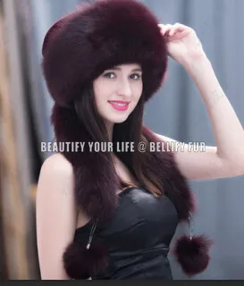 Роскошные шапки из натурального меха лисы в Королевском Стиле|fur bomber hat|bomber hatfur fox