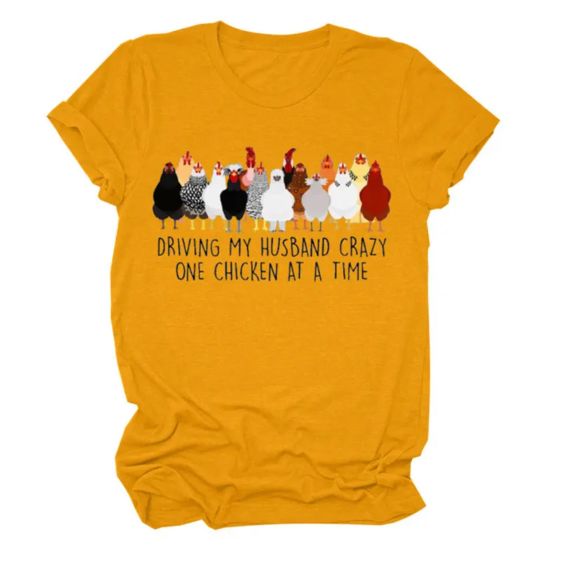 Женская забавная футболка с цветочным принтом в виде цыпленка хипстерская