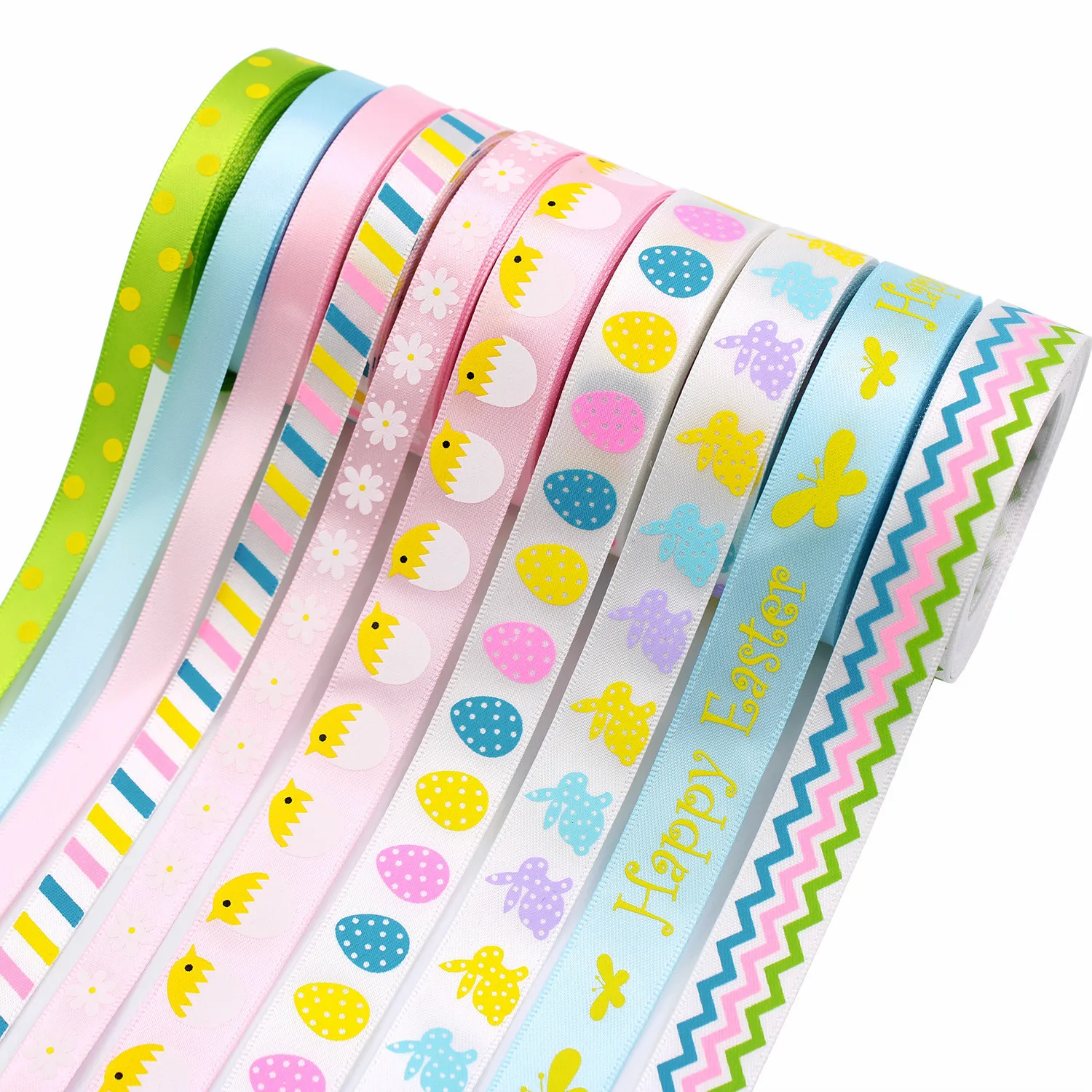 2-5Yard Easter Ribbon Lover Gifts Box Packaging Festival Event Party Handmade DIY Bowknot Hair Accessory Cake Bouquet Decoration