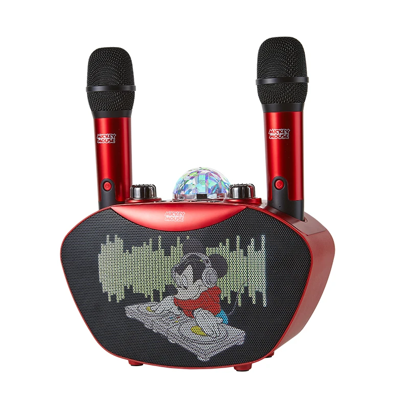 安い ディズニーオリジナルスピーカーbluetoothワイヤレスカラオケマイクポータブルスピーカー家族ktv Bluetoothプレーヤースピーカー家庭用